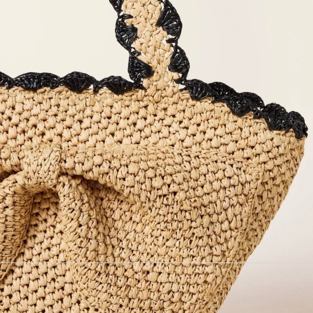 ♠️💞 kate spade new york x Target Raffia Bow Natural Tote Bag 🎀 - Picture 7 of 7